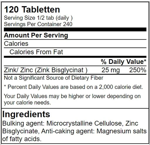 GN Zinc Bisglycinate Health Line – 120 Tabl.